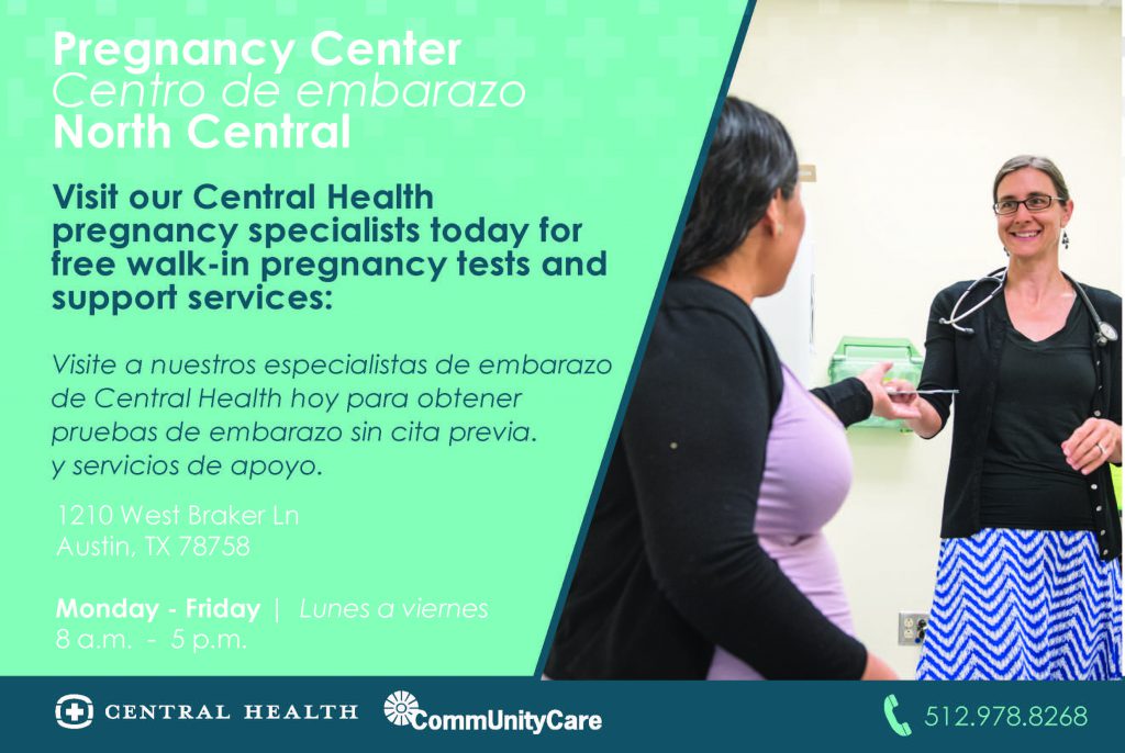 Central Health Expands Pregnancy Testing for Women with