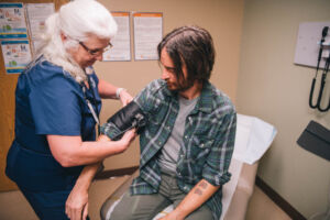 Nurse with a patient