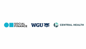 logos for Social Finance, WGU, and Central Health
