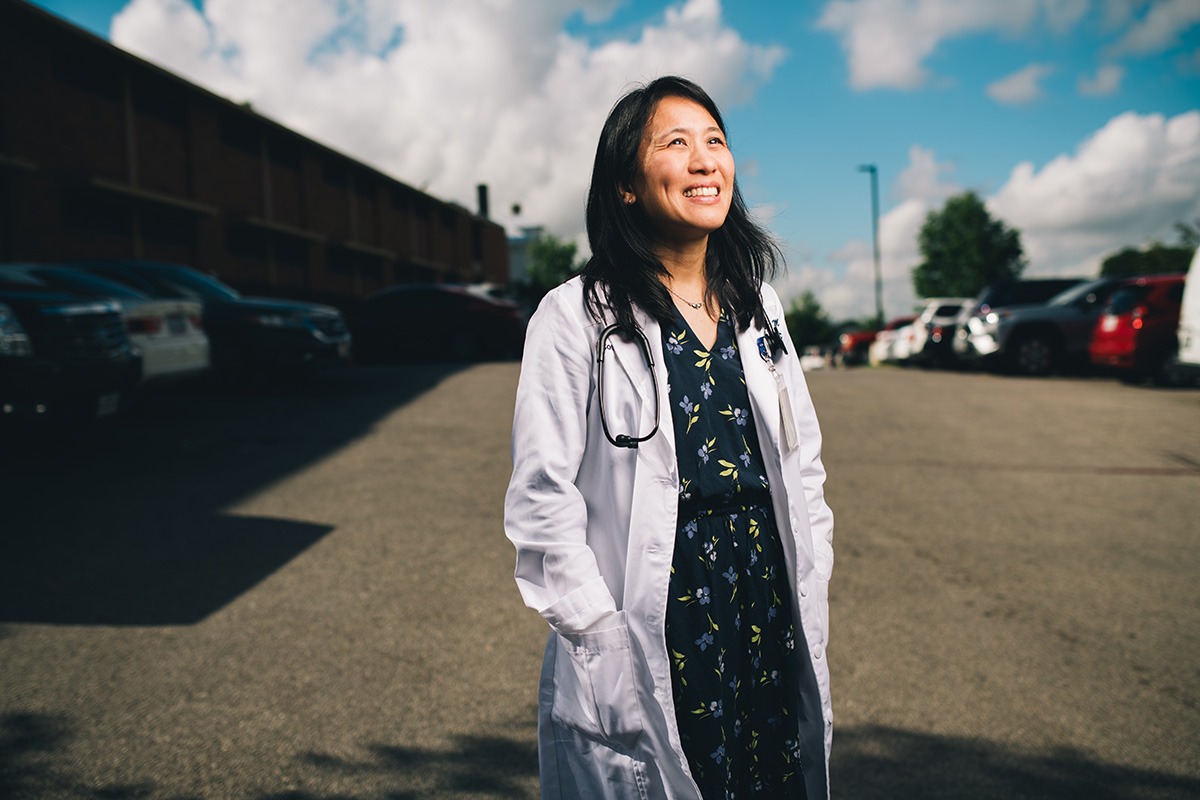 Dr. Kuang in parking lot