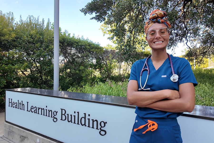 Aquiel Warner on campus