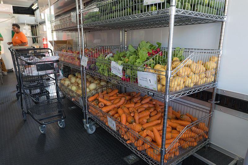 produce in carts