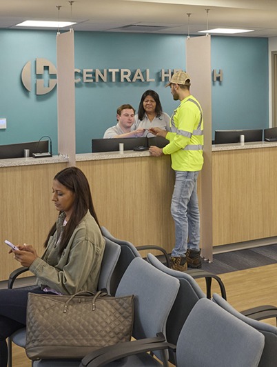 Central Health front desk