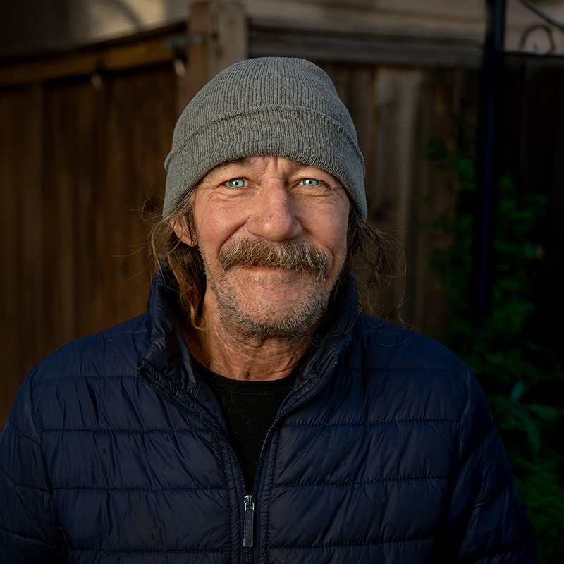 mustachioed man's face