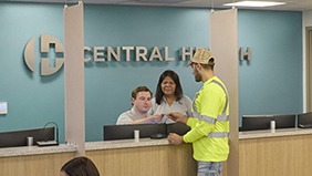 Central Health front desk