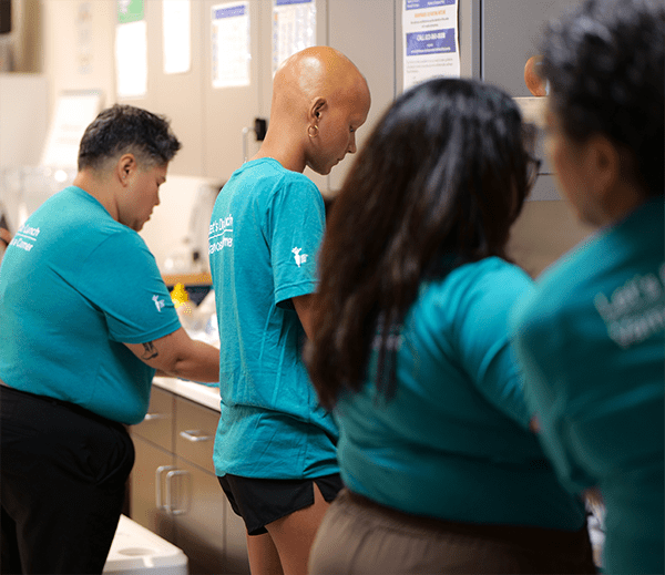 Volunteers at Central Health's Summer Lunch program making sandwhiches