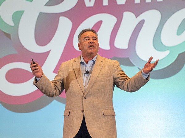 Man speaking on stage
